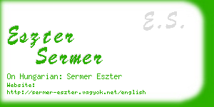 eszter sermer business card